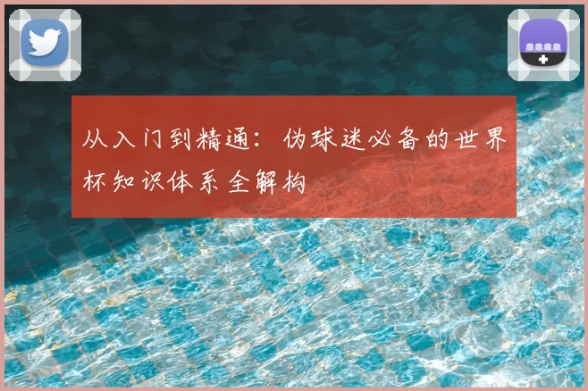 从入门到精通:伪球迷必备的世界杯知识体系全解构